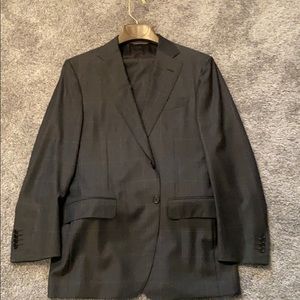 Trussini grey suit with light pin stripes.